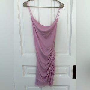 Pretty Little Thing Cowl Neck Ruched Dress Size 6